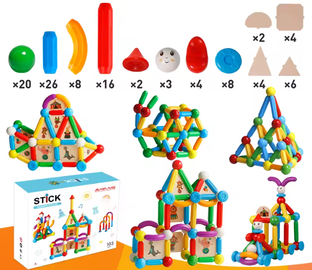 Set de piese magnetice pentru copii