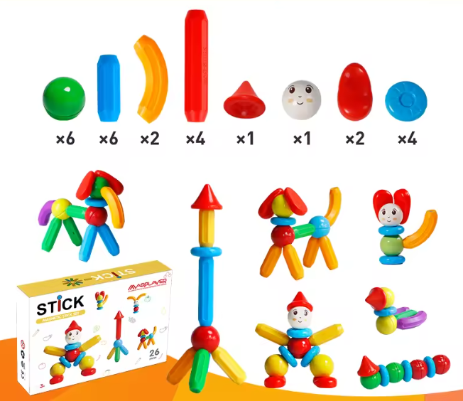 Set de piese magnetice pentru copii