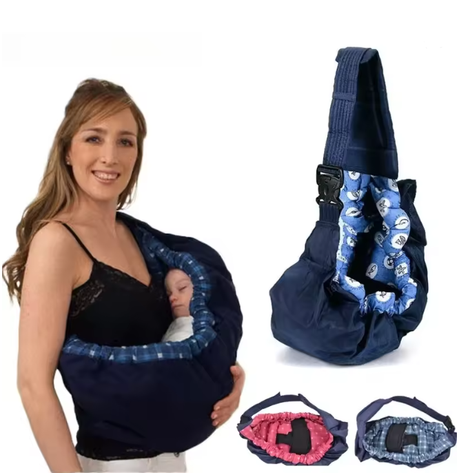 Marsupiu bebeluși din bumbac pentru purtare și alăptare