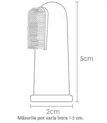 Periuță de dinți degetar pentru bebeluși